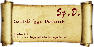 Szilágyi Dominik névjegykártya