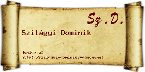 Szilágyi Dominik névjegykártya