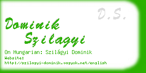 dominik szilagyi business card