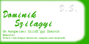 dominik szilagyi business card